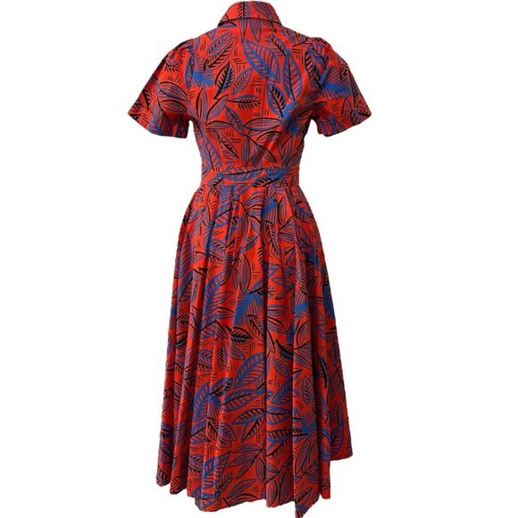 Alexis for Target Shirt Dress Tropical Leaf Midi Hard to Find Size XXS - Picture 2 of 11